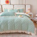 Winter New Tuff Cashmere Four Piece Set Wide Edge Solid AB Flat Sheet Fitted Sheet Set Wholesale 