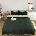 Autumn and winter new color contrast knitted cotton four piece set simple plain color quilt cover pillowcase bed sheet fitted sheet set wholesale 