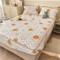 Autumn and winter new class A milk velvet fitted sheet, soybean antibacterial cotton clip thickened bedspread, Farai velvet warm protective cover 
