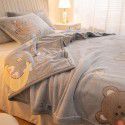 Autumn and winter flannel blanket thickened coral blanket activity gift snowflake blanket gift bag wholesale