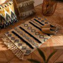 Nordic ins cotton and linen tassel woven floor mats Bedside mattresses are simple Modern carpets can be machine washed 