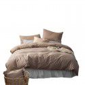 Simple solid color, 100% cotton, spring and autumn four piece set, 1.5 bed linen, quilt cover, bed sheet, fitted sheet, bed linen 