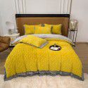 Winter New Tuff Cashmere Four Piece Set Wide Edge Solid AB Flat Sheet Fitted Sheet Set Wholesale 