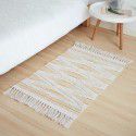 Nordic ins cotton and linen tassel woven floor mats Bedside mattresses are simple Modern carpets can be machine washed 