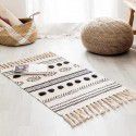 Nordic ins cotton and linen tassel woven floor mats Bedside mattresses are simple Modern carpets can be machine washed 
