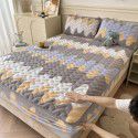 Autumn and winter new class A milk velvet fitted sheet, soybean antibacterial cotton clip thickened bedspread, Farai velvet warm protective cover 
