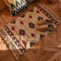 Nordic ins cotton and linen tassel woven floor mats Bedside mattresses are simple Modern carpets can be machine washed 