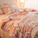Autumn and winter flannel blanket thickened coral blanket activity gift snowflake blanket gift bag wholesale