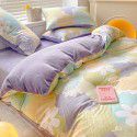 Winter A pure cotton B milk velvet bedding 4-piece set thickened cotton coral velvet quilt cover flange flannel bedspread 