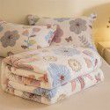Autumn and winter flannel blanket thickened coral blanket activity gift snowflake blanket gift bag wholesale