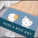 Nordic simple crystal velvet floor mat Non slip water absorbing doormat Cartoon ins Air bathroom porch Toilet 