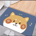 Nordic simple crystal velvet floor mat Non slip water absorbing doormat Cartoon ins Air bathroom porch Toilet 