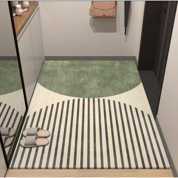 Crystal velvet carpet doormat doormat household doormat light luxury Nordic cuttable porch anti-skid mat 