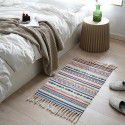 Nordic ins cotton and linen tassel woven floor mats Bedside mattresses are simple Modern carpets can be machine washed 