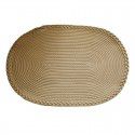 Simple Japanese woven mat porch floor mat doormat bathroom water absorbing scrub floor mat cream oval floor mat 
