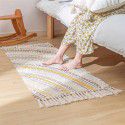 Nordic ins cotton and linen tassel woven floor mats Bedside mattresses are simple Modern carpets can be machine washed 