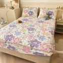 Autumn and winter new class A milk velvet fitted sheet, soybean antibacterial cotton clip thickened bedspread, Farai velvet warm protective cover 
