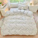 Autumn and Winter 60 Thread Count Countryside Small Fresh Cotton Long staple Cotton Print 4-Piece Flat Sheet Quilt Cover Pillow Case Washing Kit 