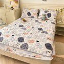 Autumn and winter new class A milk velvet fitted sheet, soybean antibacterial cotton clip thickened bedspread, Farai velvet warm protective cover 