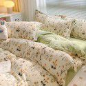 Autumn and winter thickened milk velvet bed four piece set, double-sided plush warm coral velvet bed sheet and quilt cover, three piece set wholesale 