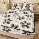 Autumn and winter new class A milk velvet fitted sheet, soybean antibacterial cotton clip thickened bedspread, Farai velvet warm protective cover 