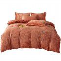 Printed Nude Sleeping Washing Autumn and Winter Thickened Milk Velvet Embroidery Duvet Cover Sheet Fitted Sheet 4-Piece All Cotton Bedding 