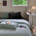 Little Red Book blogger recommends solid color mixed with milk wool four piece thick warm quilt cover coral wool bedspread ins 