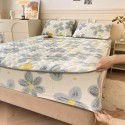 Autumn and winter new class A milk velvet fitted sheet, soybean antibacterial cotton clip thickened bedspread, Farai velvet warm protective cover 
