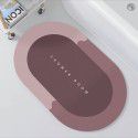 Nordic simple diatom mud soft cushion Bathroom Water absorbing quick drying floor mat Oval floor mat Door mat