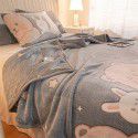 Autumn and winter flannel blanket thickened coral blanket activity gift snowflake blanket gift bag wholesale