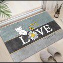 Nordic simple crystal velvet floor mat Non slip water absorbing doormat Cartoon ins Air bathroom porch Toilet 