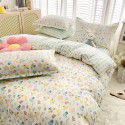 Live broadcast 40s printing jet cotton four piece set ins small fresh pure cotton twill single double bed sheet quilt cover wholesale 