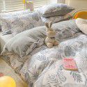 Winter A pure cotton B milk velvet bedding 4-piece set thickened cotton coral velvet quilt cover flange flannel bedspread 