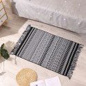 Nordic ins cotton and linen tassel woven floor mats Bedside mattresses are simple Modern carpets can be machine washed 