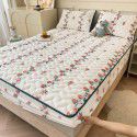 Autumn and winter new class A milk velvet fitted sheet, soybean antibacterial cotton clip thickened bedspread, Farai velvet warm protective cover 