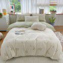 Nantong Xiaoqingxin Floral Four piece Set 100% Cotton Bedding Sheet and Quilt Cover Dormitory Three piece Nude Sleeping Set 