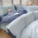 Ins style simple bedding cream style kit nude sleeping water washing cotton sheet quilt cover student dormitory four piece set 