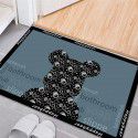 Nordic simple crystal velvet floor mat Non slip water absorbing doormat Cartoon ins Air bathroom porch Toilet 