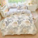 Autumn and Winter 60 Thread Count Countryside Small Fresh Cotton Long staple Cotton Print 4-Piece Flat Sheet Quilt Cover Pillow Case Washing Kit 