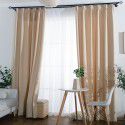 Silk language manufacturer wholesale cotton and linen blackout cloth Nordic style ins solid color curtain fabric hotel project meteor hemp 