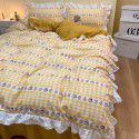 The manufacturer directly sells Korean lace 4-piece set of 60 Australian cotton bed sheets in small wind and fresh quilt cover gifts for sale 