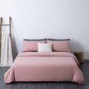 Wuji 4-Piece Bedding Product Washed Cotton Fine Sheet Set Solid Color Simple 4-Piece Fitted Sheet