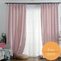 Silk language manufacturer wholesale cotton and linen blackout cloth Nordic style ins solid color curtain fabric hotel project meteor hemp 