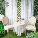 Lace window screen, finished jacquard yarn, French, Korean, American, pastoral, white screen curtain, door curtain, floating window bedroom 