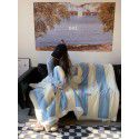 Black and white checkerboard blanket lamb cashmere bed sheet quilt cover thickened cover sofa blanket step into wholesale bedding 