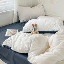 Mix and match ins washed cotton four piece set solid color American cotton dormitory three piece set fitted sheet, bed sheet and quilt cover wholesale distribution 