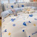 2022 spring new ins cartoon pure cotton bedding four piece cotton children's sheet quilt cover three piece set 