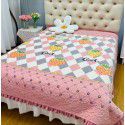Autumn and winter thickened milk velvet bed cover quilted warm bed sheet crystal velvet blanket machine washable one hair substitute 