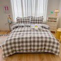 Wholesale all cotton thickened four piece set, all cotton brushed three piece set, student dormitory bed sheet and quilt cover, one for distribution 