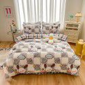 Wholesale all cotton thickened four piece set, all cotton brushed three piece set, student dormitory bed sheet and quilt cover, one for distribution 